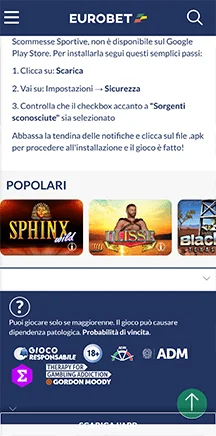 eurobet app ios